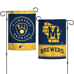 Milwaukee Brewers Flag 12x18 Garden Style 2 Sided
