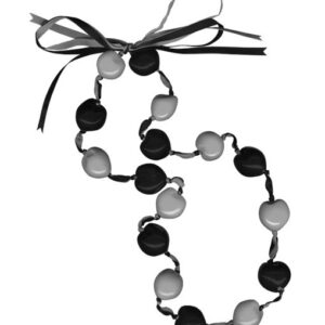 Lucky Kukui Nuts Necklace Black/Silver CO