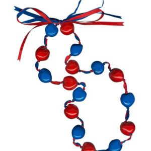 Lucky Kukui Nuts Necklace Royal/Red CO