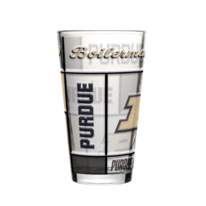 Purdue Boilermakers Pint Glass 16oz Quilted Stained Boxed