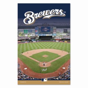 Milwaukee Brewers Sign 11x17 Wood Stadium