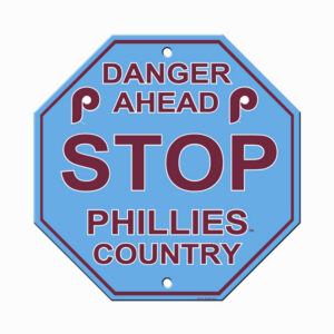 Philadelphia Phillies Sign 12x12 Plastic Stop Style Retro CO