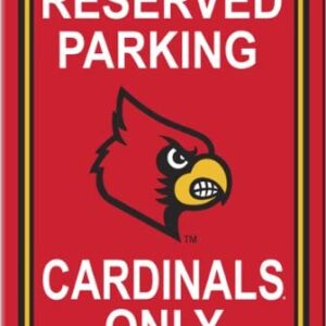 Louisville Cardinals Sign 12x18 Plastic Reserved Parking Style CO