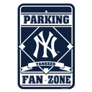New York Yankees Sign 12x18 Plastic Fan Zone Parking Style CO