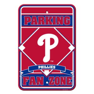 Philadelphia Phillies Sign 12x18 Plastic Fan Zone Parking Style CO