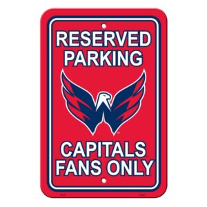 Washington Capitals Sign 12x18 Plastic Reserved Parking Style CO
