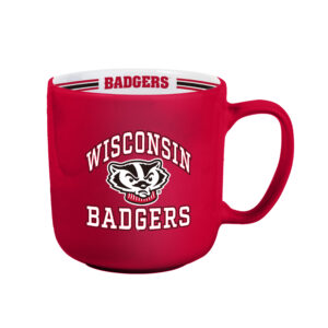 Wisconsin Badgers Coffee Mug 15oz Stripe Design