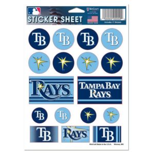 Tampa Bay Rays Decal Sheet 5x7 Vinyl