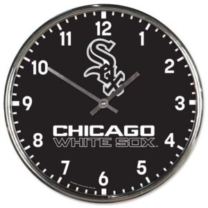 Chicago White Sox Round Chrome Wall Clock