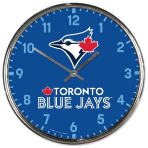 Toronto Blue Jays Round Chrome Wall Clock