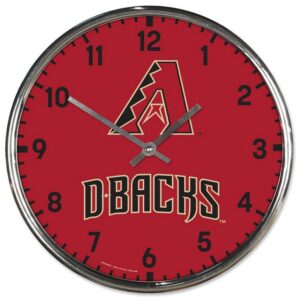 Arizona Diamondbacks Clock Round Wall Style Chrome