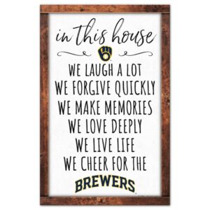 Milwaukee Brewers Sign 11x17 Wood In This House