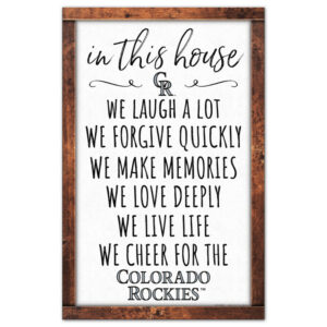 Colorado Rockies Sign 11x17 Wood In This House