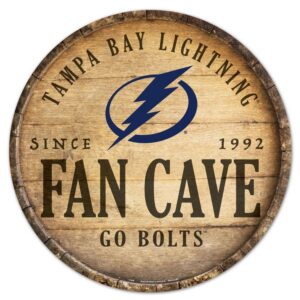 Tampa Bay Lightning Sign Wood 14 Inch Round Barrel Top Design