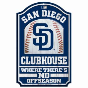 San Diego Padres Sign 11x17 Wood Clubhouse