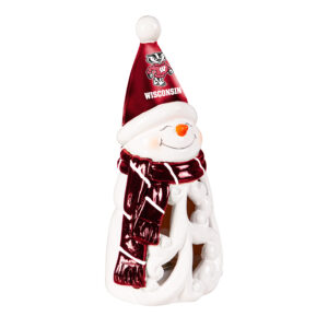 Wisconsin Badgers Statue 8 Inch LED Snowman