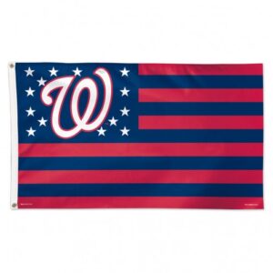 Washington Nationals Flag 3x5 Deluxe Style Stars and Stripes Design