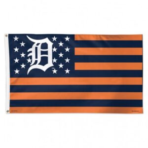 Detroit Tigers Flag 3x5 Deluxe Style Stars and Stripes Design