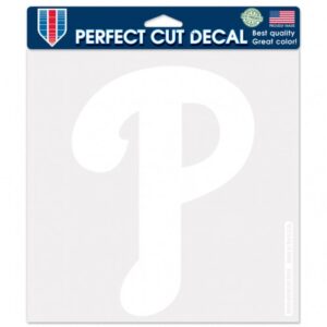 Philadelphia Phillies Decal 8x8 Perfect Cut White