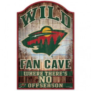 Minnesota Wild Sign 11x17 Wood Fan Cave Design