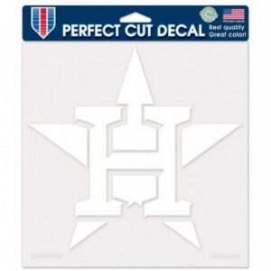 Houston Astros Decal 8x8 Die Cut White