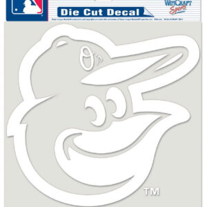 Baltimore Orioles Decal 8x8 Die Cut White