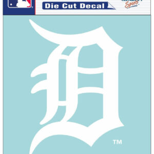 Detroit Tigers Decal 8x8 Die Cut White