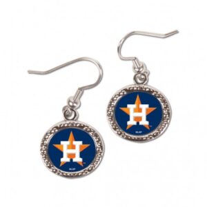 Houston Astros Earrings Round Design