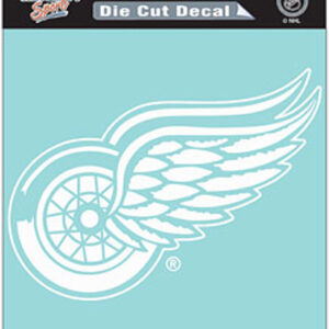 Detroit Red Wings Decal 8x8 Die Cut White