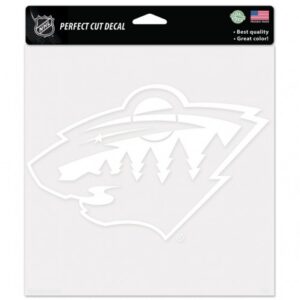 Minnesota Wild Decal 8x8 Perfect Cut White