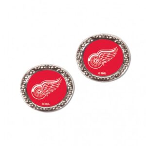 Detroit Red Wings Earrings Post Style