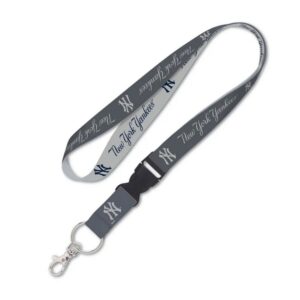 New York Yankees Lanyard with Detachable Buckle Grey