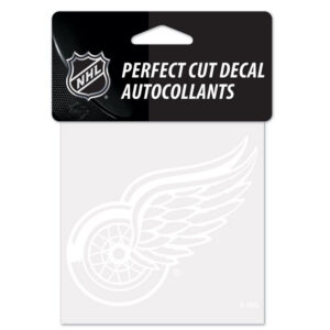 Detroit Red Wings Decal 4x4 Perfect Cut White
