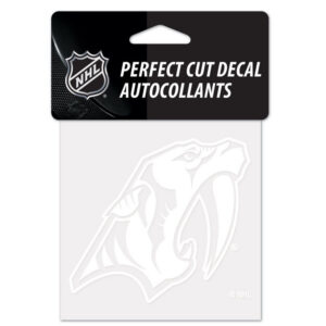 Nashville Predators Decal 4x4 Perfect Cut White