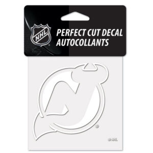 New Jersey Devils Decal 4x4 Perfect Cut White