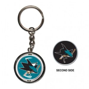 San Jose Sharks Key Ring Spinner Style