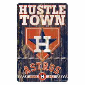 Houston Astros Sign 11x17 Wood Slogan Design