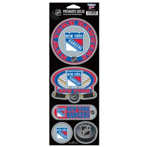 New York Rangers Decal 4x11 Die Cut Prismatic Style