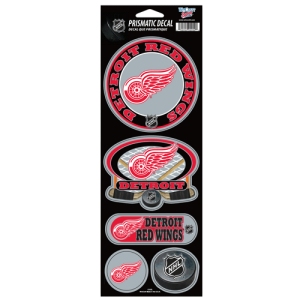 Detroit Red Wings Decal 4x11 Die Cut Prismatic Style