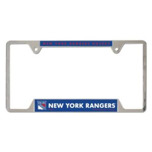 New York Rangers License Plate Frame Metal