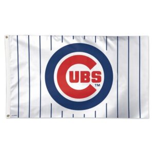 Chicago Cubs Flag 3x5 Deluxe Style Pinstripe