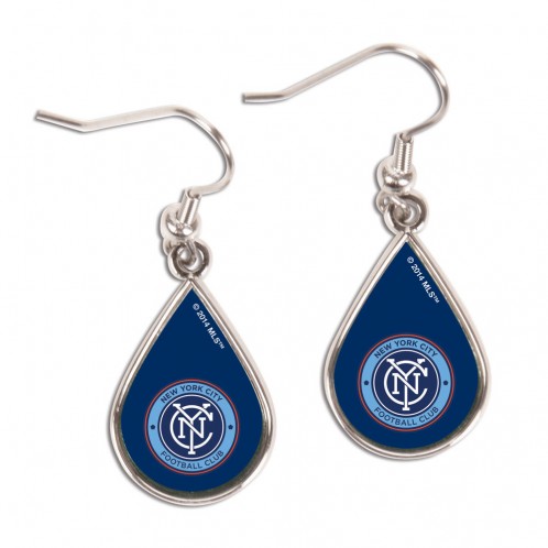 New York City FC Earrings Tear Drop Style