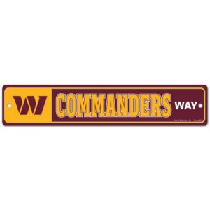 Washington Commanders Sign 3.75x19 Plastic Street Style