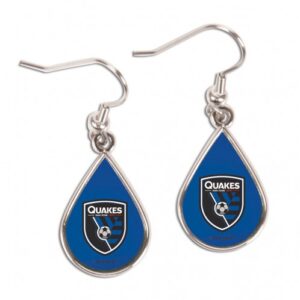 San Jose Earthquakes Earrings Tear Drop Style