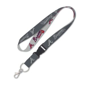 Atlanta Braves Lanyard with Detachable Buckle Charcoal