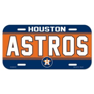 Houston Astros License Plate Plastic