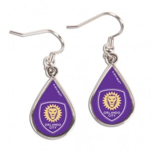 Orlando City SC Earrings Tear Drop Style