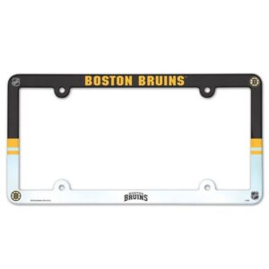 Boston Bruins License Plate Frame Plastic Full Color Style