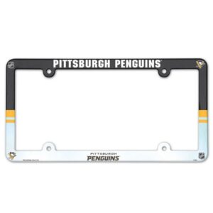 Pittsburgh Penguins License Plate Frame Plastic Full Color Style