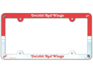 Detroit Red Wings License Plate Frame Plastic Full Color Style